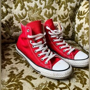 Red Hightop Converse Sneakers
